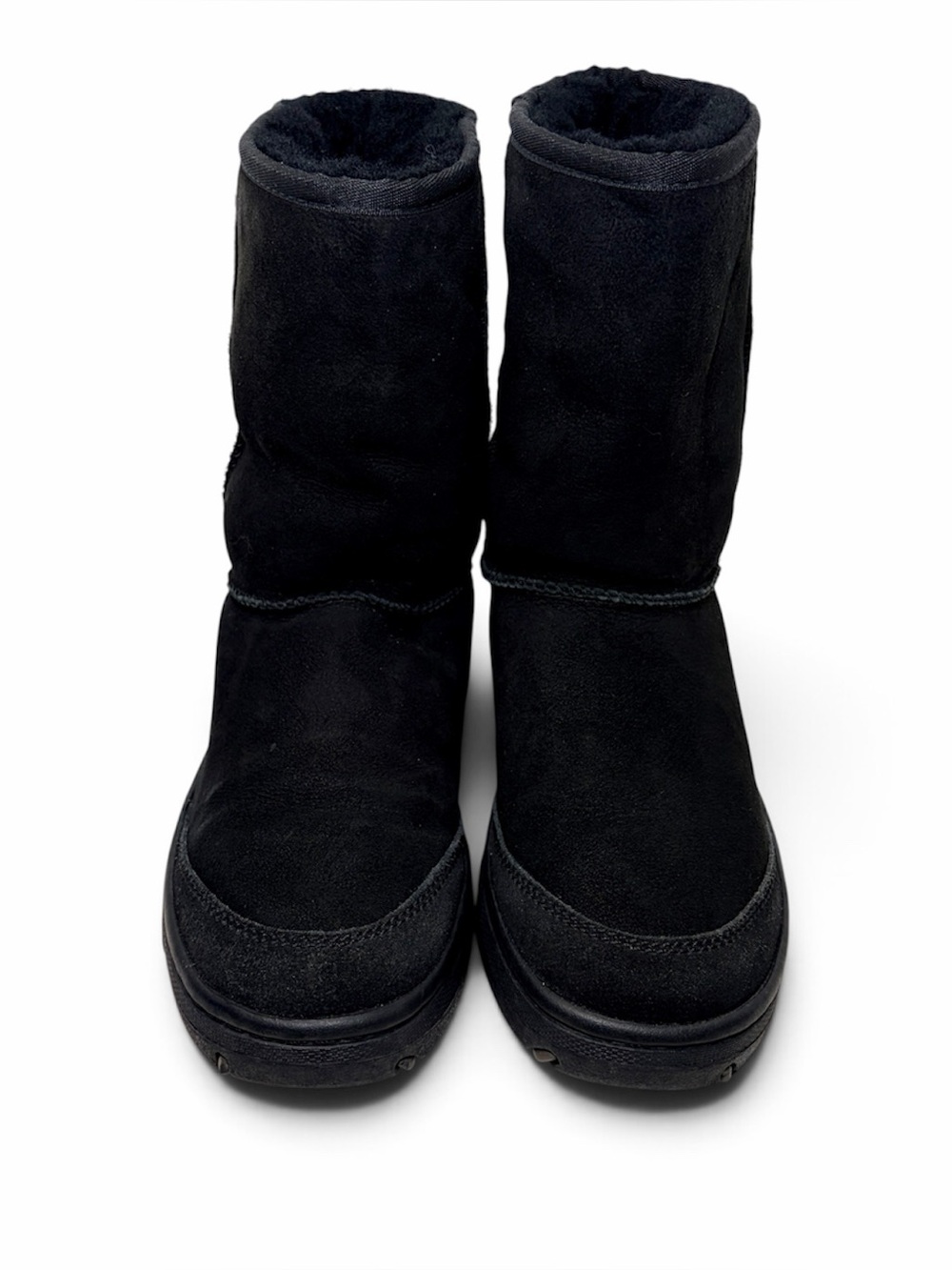 UGG Australia Vintage Ultimate Short Boots Black Suede EUC Size 7